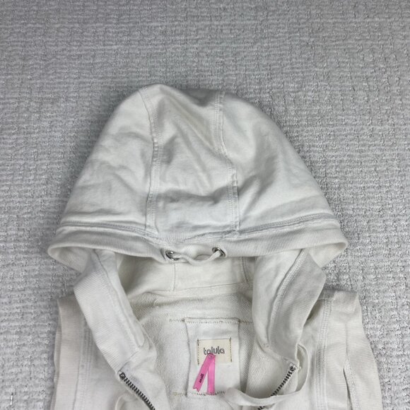 Aritzia TALULA Ladies Sleeveless Hoodie White Size Small Read** - Picture 2 of 16